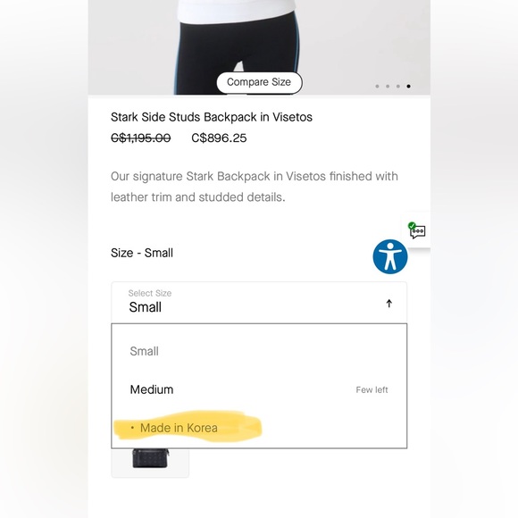 MCM Small Stark Side Studs Backpack in Visetos - UNISEX - Picture 16 of 16